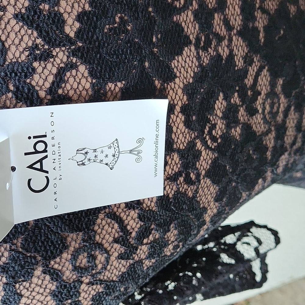 NWT CAbi Black Lace Dress - Size Small - Picture 10 of 16